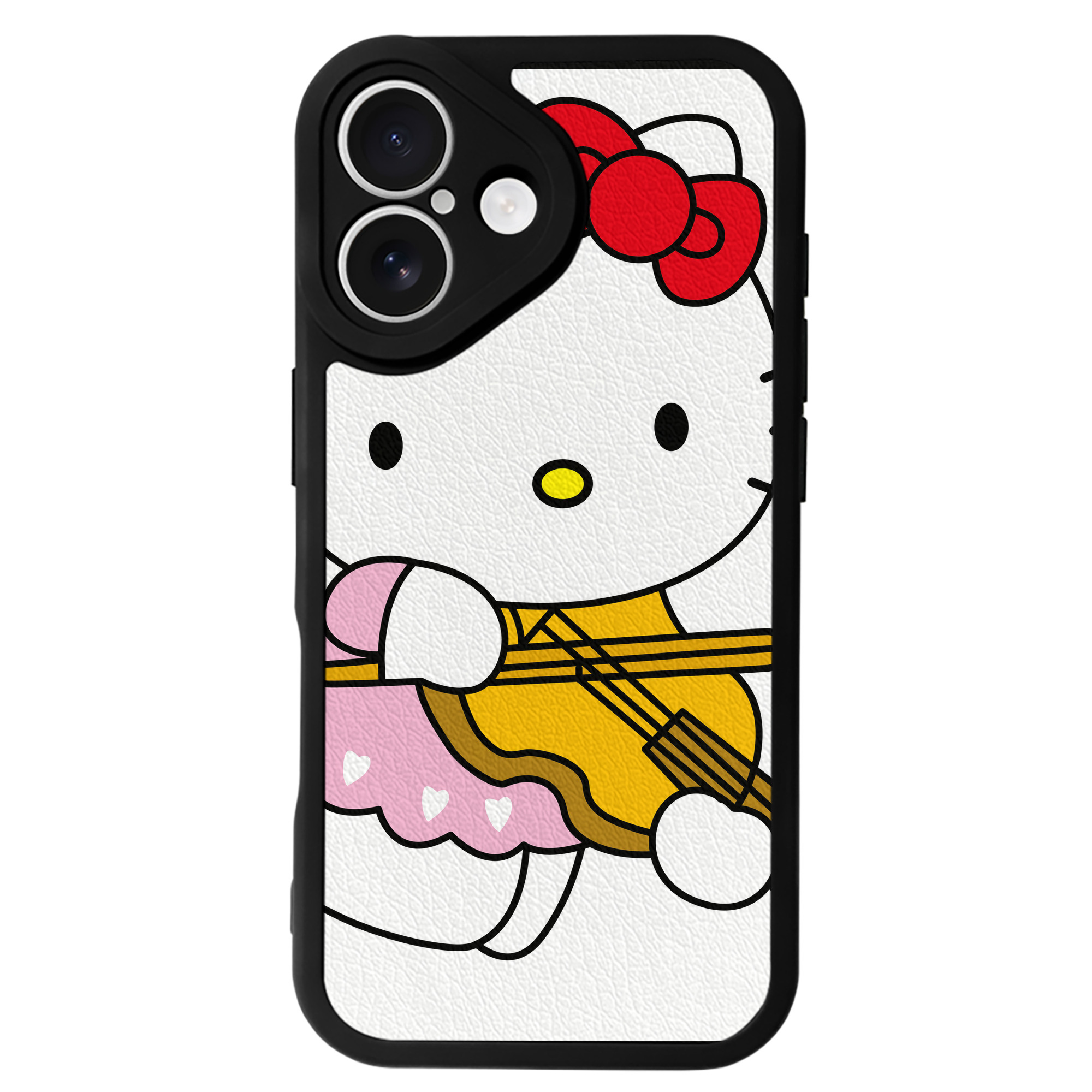 （画像用） Hello Kitty ハローキティ 【iPhone 16シリーズ対応】シリコンスマホケース（レザー調） 材質：シリコン
